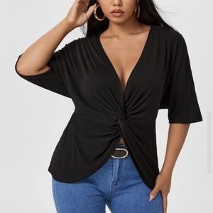 Deep V Front Twist Top